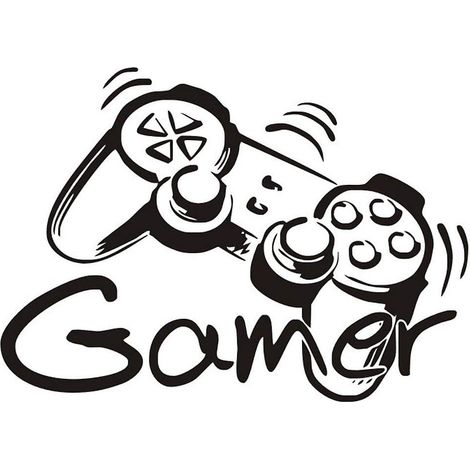 Ensemble d'autocollants muraux Gamer Zone - Décoration murale sur le thème du jeu vidéo pour la maison, la chambre et le salon (1/5)