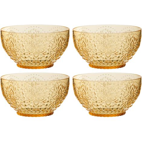 Lot de 4 Bols Réutilisables "Barbra" 94,6cl Jaune (1/3)