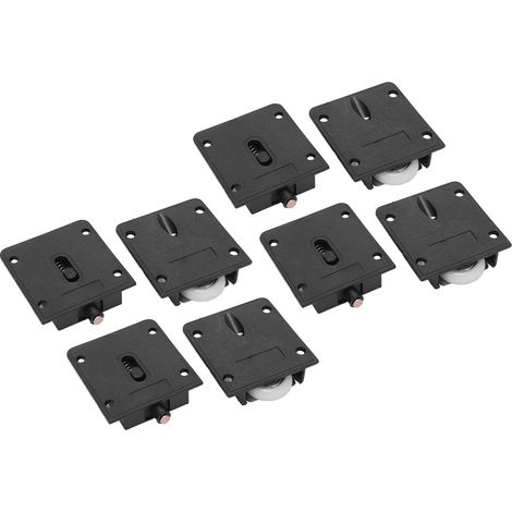 Lot de 4 roulettes de porte coulissante de 25 mm pour meubles de placard (1/5)