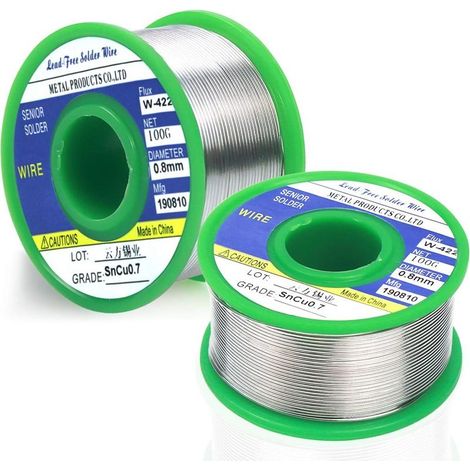 0.8mm Lead-Free Solder Wire 200g Sn 99.3 Cu 0.7 Rosin Core Solder Wire for Electric Soldering, Welding and DIY