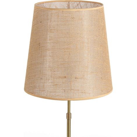 Abat-jour crème en sisal raffiné ambiance chaleureuse - crème naturel tissé