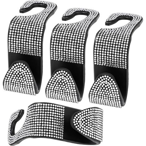 CSPARKV 4 Pack Car Seat Hooks, Car Storage Hook, Car Storage Hooks, Universal Storage Hooks for Hanging Clothes, Handbags and Shopping Bags (1/5)