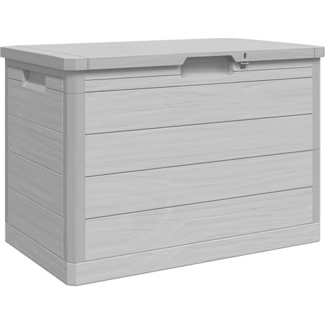 Baúl para cojines polipropileno gris 77,5x44,5x53 cm vidaXL