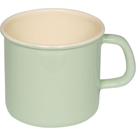 Riess Pot (gobelet) avec rebord Ø11cm 0,75 litre émail Classic pastel vert nil