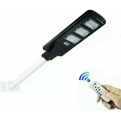 Lampione stradale solare da 90w con pannello faro crepuscolare piu telecomando (1/4)