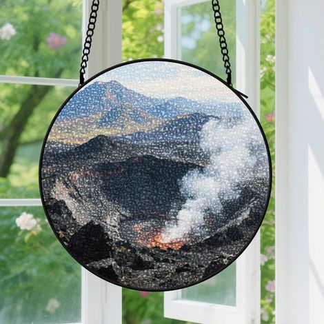 Suspension en vitrail, attrape-soleil coloré élégant, décoration jardin intérieur, cadeau Noël, Anniversaire pour femme, homme, tante 16 cm (1/5)