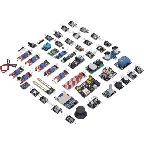 Kit de 45 composants électroniques pour Raspberry Pi : module de capteur, carte d'horloge et module de capteur de température (1/5)