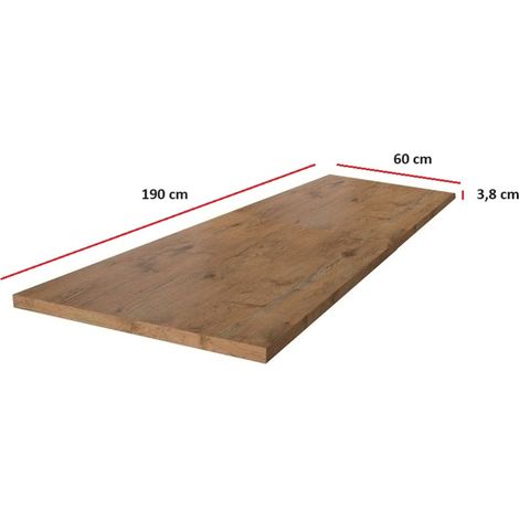 Arbeitsplatte 190 cm 38 mm Küchenzeile Küchenblock Eiche Lancelot Küche Vigo (1/2)