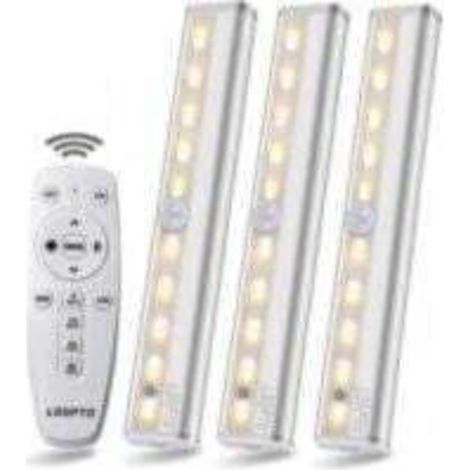 3er-Pack kabellose LED-Leuchten mit Fernbedienung – für Schlafzimmer, Kleiderschränke, Vitrinen, keine Verkabelung erforderlich (1/5)
