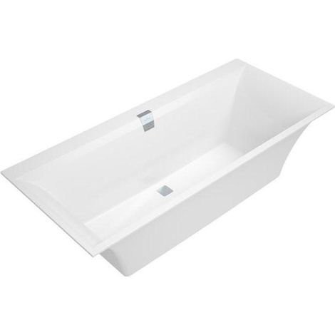 Villeroy & Boch Squaro Edge 12 - Badewanne Duo, 170x75 cm, Quaryl, Weiß UBQ170SQE2DV-01 (1/5)