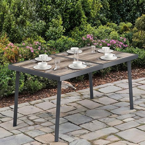 Table de jardin grigio en plastica PSPC Acciaio 145 x 85 x 72 cm (1/5)