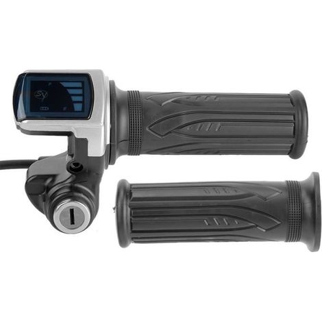 Accélérateur de vélo électrique Accélérateur à demi-torsion 36V avec verrouillage à clé de l'indicateur (1/4)