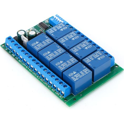 DC 12V 8-Kanal RS485 Relais-Befehls-Programmierbare Steuermodulplatine (1/5)