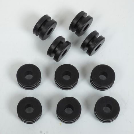 Satz 10 schwarze Gummi-Silentblocks für Motorrad Honda 650 xr l (1/4)