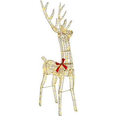 Renne 3D Blanc chaud 128 cm PET (1/5)
