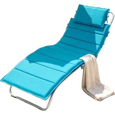 Outdoor Liegestuhlauflage, wasserdichtes Gewebe, bequeme Schaumstofffüllung, T rkis (1/5)