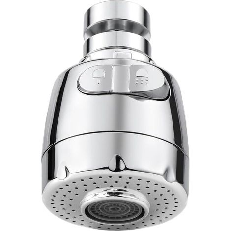 Lntyq 360° drehbarer Wasserhahn-Luftsprudler, Küchenarmatur-Düse, Spülbecken-Luftsprudler mit verstellbarem Filterkopf, 2 Modi, Wasserhahn-Luftsprudler, Wasserhahn-Zerstäuber, Küchenarmatur-Aufsatz, S (1/5)
