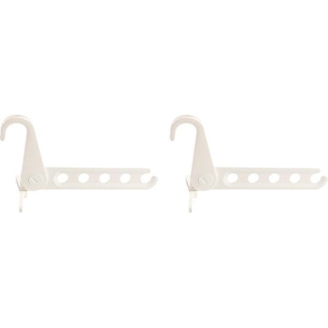 Lot de 2 cintres pliables avec crochet latéral pour vêtements, idéaux pour appartement, camping et vacances - FFY (1/4)