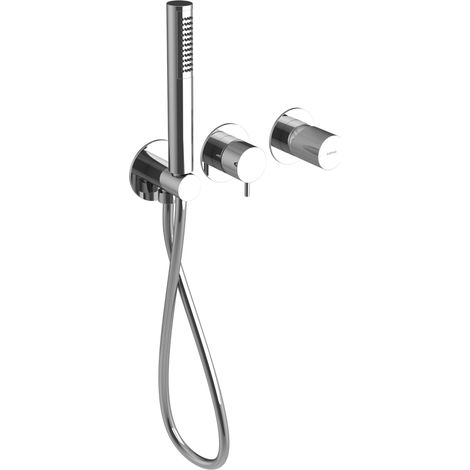 Sapho Ultratap - Mitigeur encastré, montage 3 trous, avec corps d'encastrement, avec accessoires, chrome UT045T (1/2)