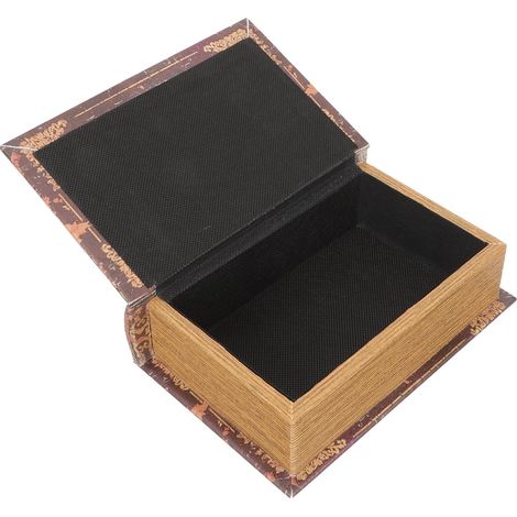 Boîte de Rangement Cadeau de Noël Boîte Forme de Bible Bois pour Contenir Petits Cadeaux et Bonbons Fournitures de Noël (1/5)