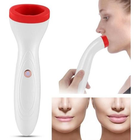 Rehausseur De Levres - Electrique - Aspiration - Rechargeable USB - Silicone Alimentaire - Blanc - 1 Piece