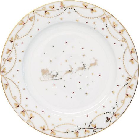 12 Platos de Postre de 19 cm - Luces de Navidad - Easy Life (1/2)