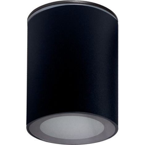 Kanlux – Spot plafonnier noir rond 9 cm IP65 GU10 – Éclairage étanche pour salle de bain – Aluminium – 7W max – Compatible ampoules dimmables (1/5)