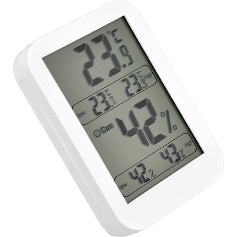 Thermometer-Hygrometer mit präziser Temperatur- und Feuchtigkeitsmessung, großem LCD-Display, für Reptilien, Terrarien, Gewächshäuser und Lagerhallen (1/5)