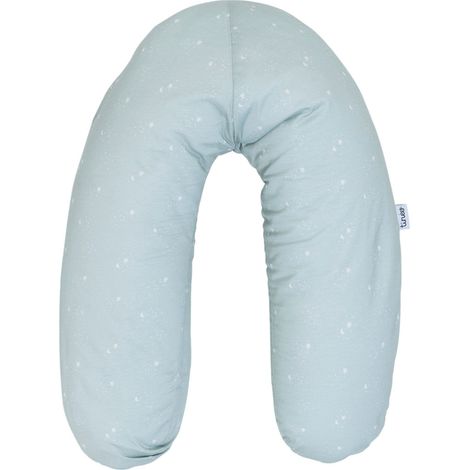 Maternity pillow - TINEO - Cotton jersey - Aqua green / Stars (1/5)