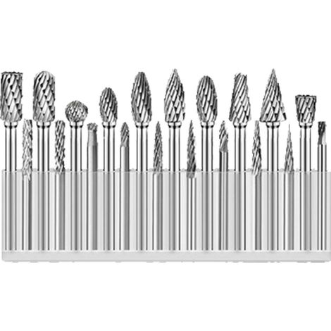 Set mit 20 Hartmetall-Rotationsfräsern zum Meißeln, Gravieren und Anfasen – Schleifwerkzeug-Set