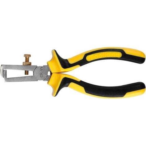 Tool País hp08 N cromo vanadio acero Pelacables, 165 mm de largo, Negro/Amarillo (1/2)