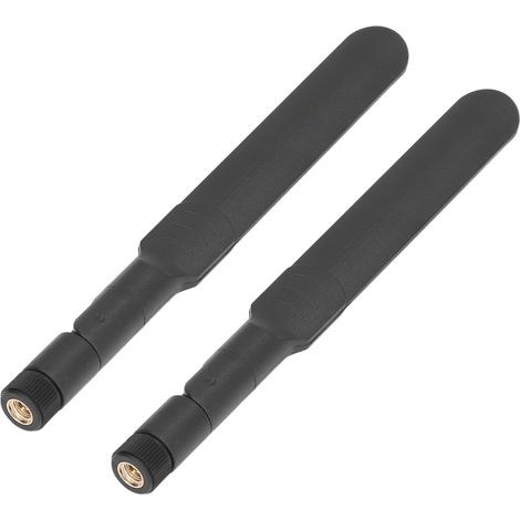 2 Antennes WiFi 2.4GHz/5.8GHz Omnidirectionnelles SMA Mâle Pliables pour Routeur, Noir (1/5)