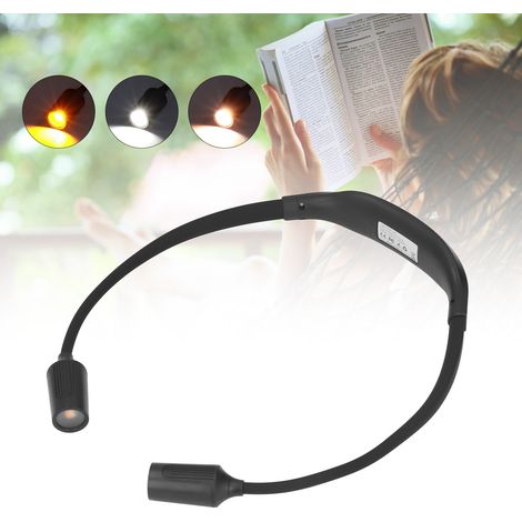 Lampe de cou LED de protection oculaire, lampe de lecture pour sports de plein air, port de chargement Type-C, lampe de lecture pour la course nocturne (1/5)