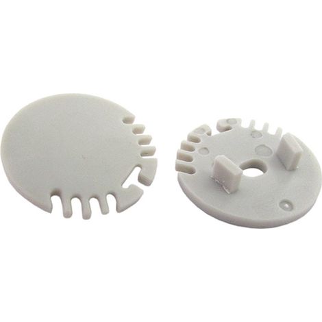 Coppia Tappi Tappini Termine Per Chiusure Profilo Barra Alluminio Tondo Multi Funzioni BA6001 (1/3)