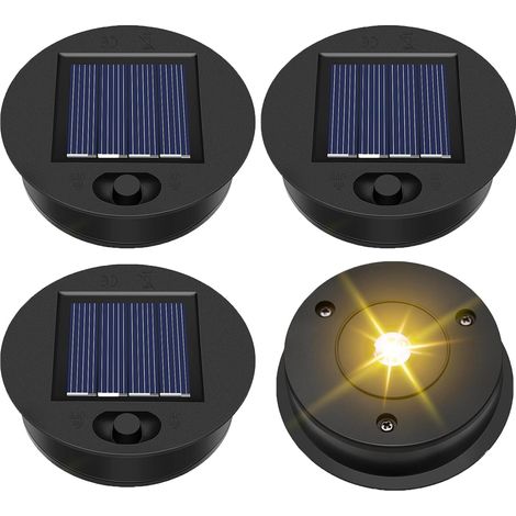 Lampe Solaire de Rechange,4 Pièces 7cm Remplacement de Couvercles Solaires,Étanche Panneau Solaire Lanterne de Rechange,Panneau Solaire pour Lanterne,Remplacement de Couvercles Solaires (1/5)