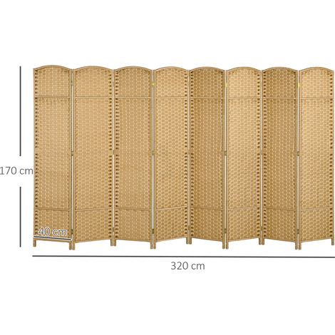 Paravent pliable en 8 parties, cloison de séparation pour salon, chambre, bureau, etc. (1/5)