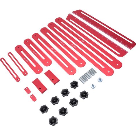 Gabarit pour marches d'escalier en alliage d'aluminium - outil bricolage rénovation maison et chantier pro - kit 32 pièces (1/5)