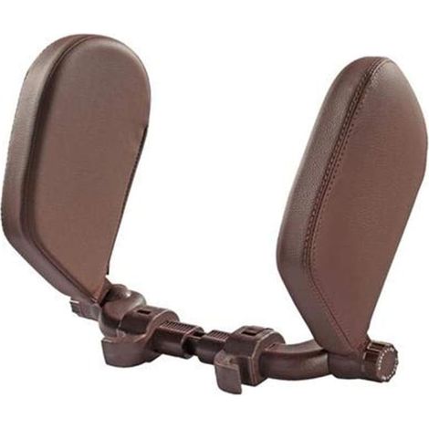 Oreiller de voiture en forme de U, support de siège d'auto, pour les enfants adultes, marron (1/5)