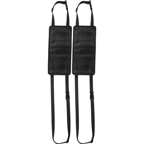 2 Pièces Support de Canne à Pêche pour Voiture, Sangle Ajustable en Velcro pour Rangement Noir (1/5)