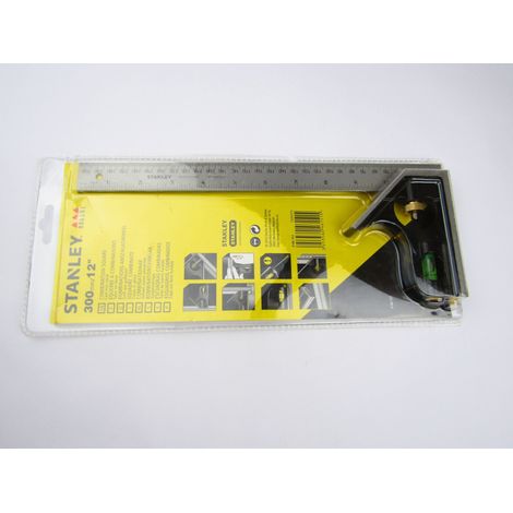 Stanley Escuadra Combinada 300 mm de Fundición con Nivel (1/2)