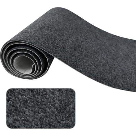 Tapis de cuisine lavable - Antidérapant et absorbant - Pour cuisine, couloir, entrée, salon, buanderie - 40 x 200 cm - Gris foncé (1/5)