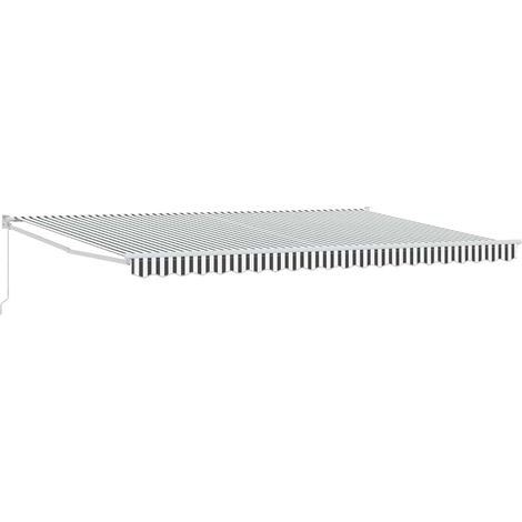 Maison Exclusive - Tenda Retrattile Antracite e Bianca 5x3 m Tessuto e Alluminio