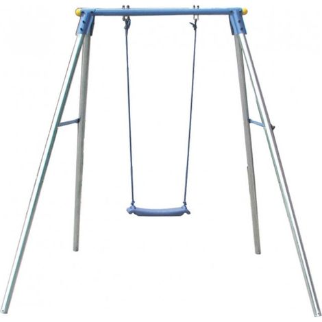 Altalena da Giardino per Bambini Acciaio Blu Rosso Seduta Tavoletta (1/3)