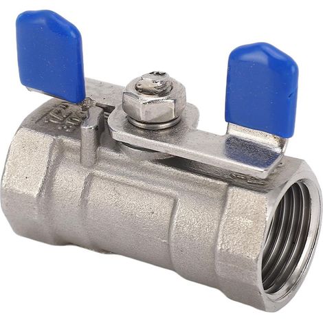 Vanne À Bille Papillon 1/2, 1/2 Pouce DN15 Robinet Papillon en Acier Inoxydable Filetage Femelle Tube D’Arrêt de Jardin Interrupteur de Raccord de Tuyau, pour L’Eau, Le Gaz (1/5)