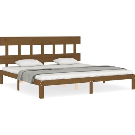 Maison Exclusive - Estructura cama y cabecero madera maciza marró (1/5)