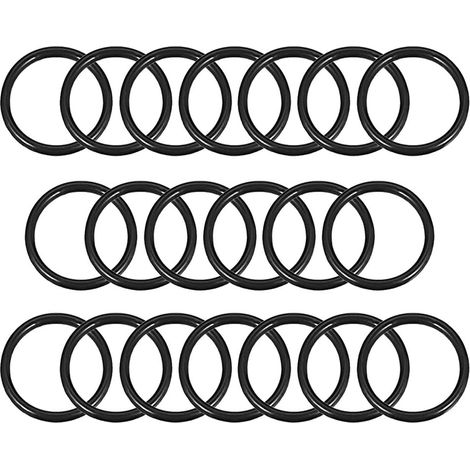 O-Ring 25mm OD 20mm ID 2.5mm Width Metric Nitrile Rubber Gasket Seal Pack of 20 (1/5)