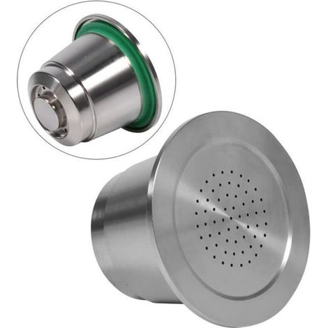 Bardusch - Capsule de café réutilisable rechargeable d\'acier inoxydable compatible pour la machine de café de (1/4)