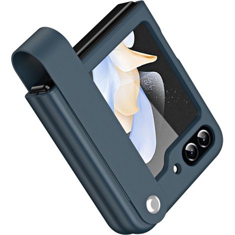 Custodia con cinturino e supporto per Samsung Galaxy Z Flip5 5G, verde (1/5)