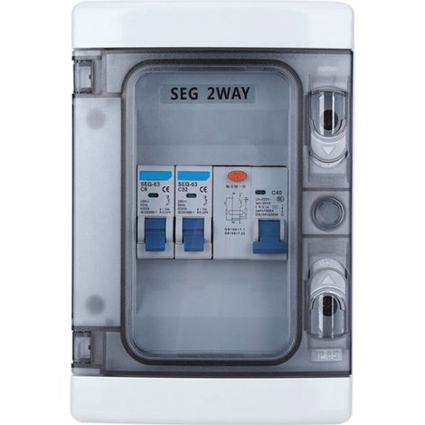 Disjoncteur Miniature 40A 30mA avec Protection RCD Étanche + 2 MCB (6A-32A) (1/5)