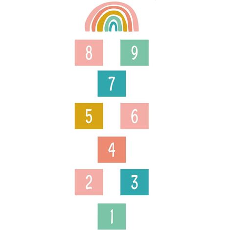 Floor Mat Stickers with Numbers Puzzle Tile Wall Stickers